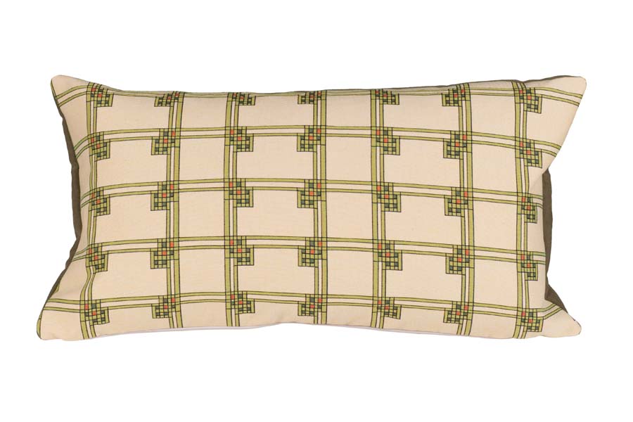 Louis Sullivan Art Glass Window- Pillows- Detail 1 - 12" x 24" image