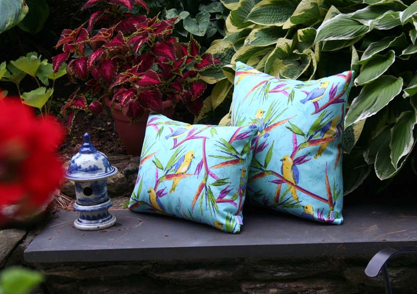 Birds in Paradise Indoor/Outdoor Pillows image 3