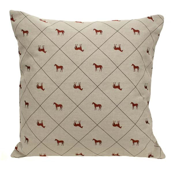 Hallie the Horse Embroidered Pillow - 24 inch square image