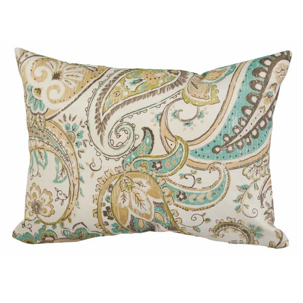 Hadia Paisley Pillow - Mineral - 12 inch x 16 inch image