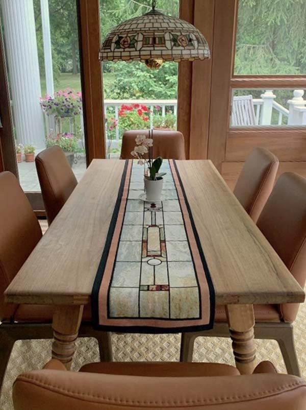 Louis Sullivan Farmers & Merchants Union Bank Window Table Runner image 5