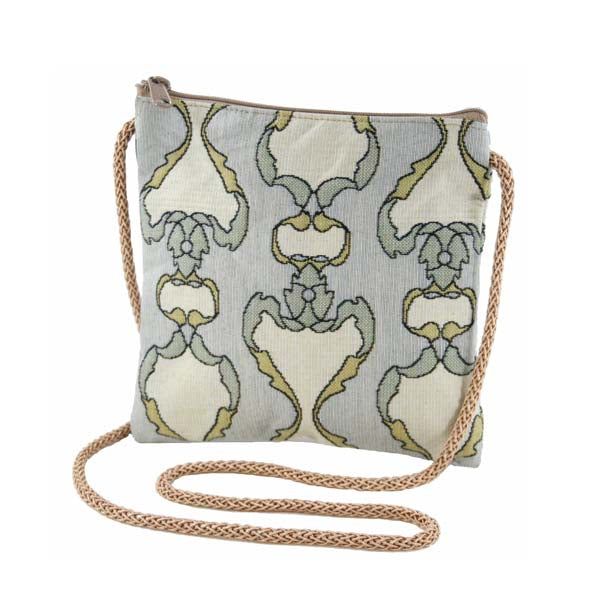 Thistle and Rosebud- Abby Purse- Damask Warm Mist- fully lined zip closure - Rennie & Rose