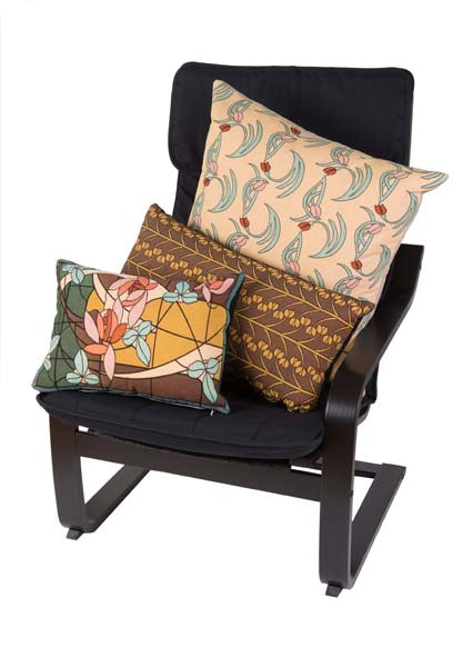 Rennie & Rose Exclsuive Flowers and Vines Pillows- Flower Bud Toss- Fresh Caramel