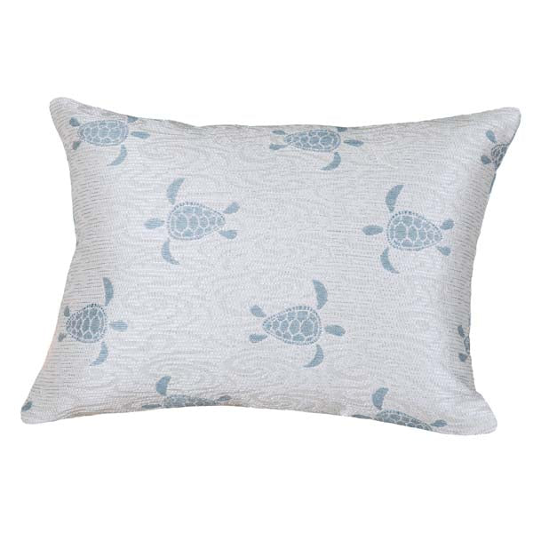 Sea Turtle Pillow - Surf Blue - 12" x 16" Lumbar image