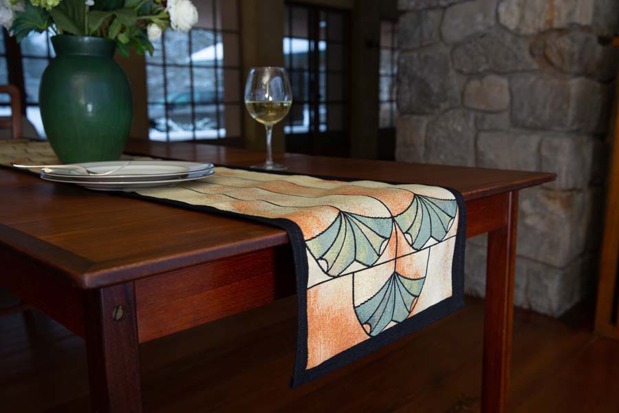 Charles Rennie MacIntosh Ginkgo Window Table Runner image 2