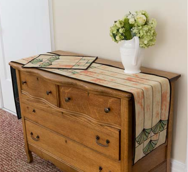 Charles Rennie MacIntosh Ginkgo Window Table Runner image 1