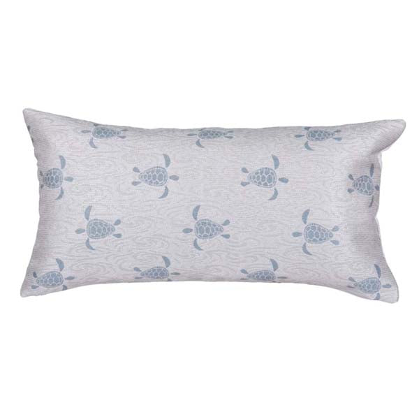 Sea Turtle Pillow - Surf Blue - 12" x 24" Lumbar image