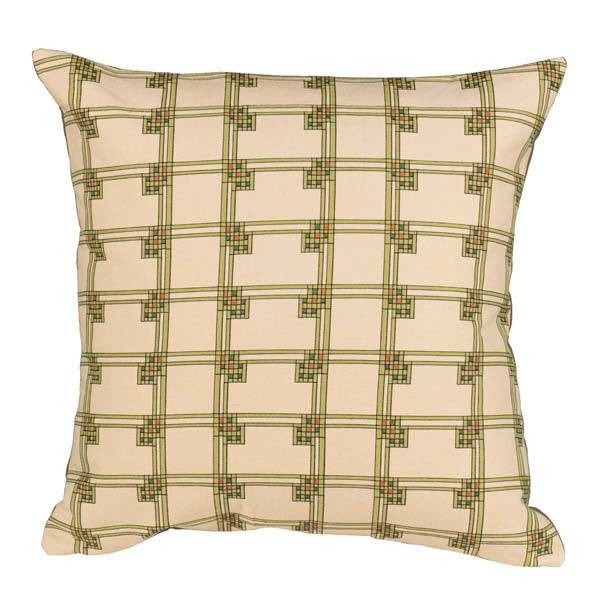 Louis Sullivan Art Glass Window- Pillows- Detail 1 - 24" Square image