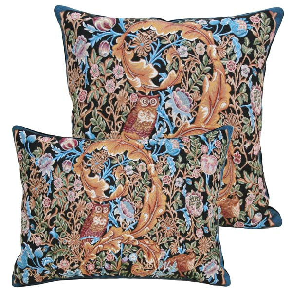 1-William Morris Owl and Pigeon Pillows image 0