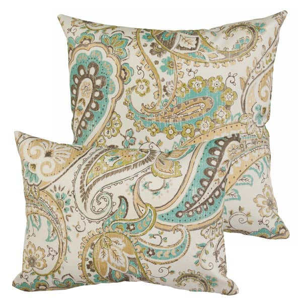 Hadia Paisley Pillow - Mineral image 0