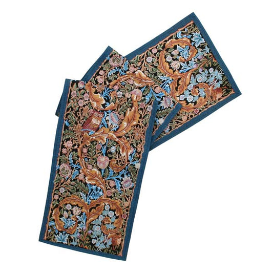 1-William Morris Owl and Pigeon Table Runner image 0