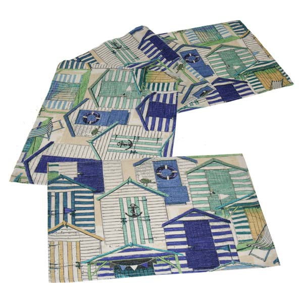 Beach Huts Placemats & Table runners 