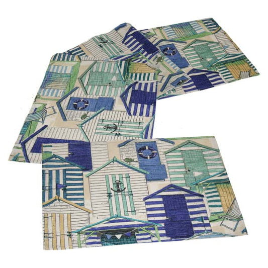 Beach Huts Placemats & Table runners 