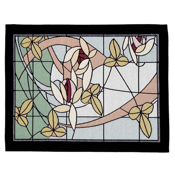 Inspired by the beauty of stained glass, our Flowers & Vines Crystal placemat features soft pastel tones and intricate woven detail. Artisan-crafted in the USA — a timeless accent for dining or décor.