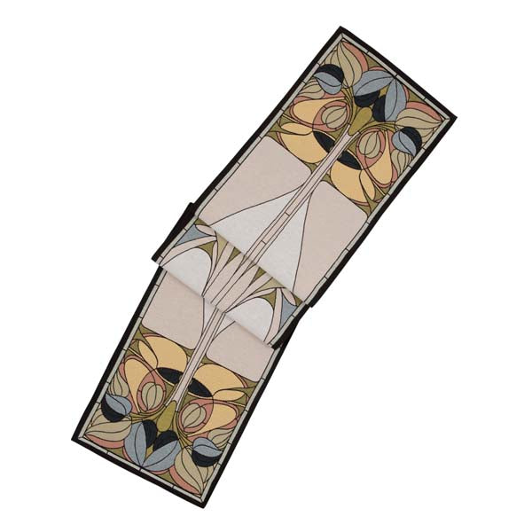 Art Nouveau Floral Window Peridot- Table Runner