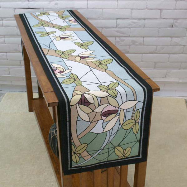 Flowers and Vines Crystal Table Runner 