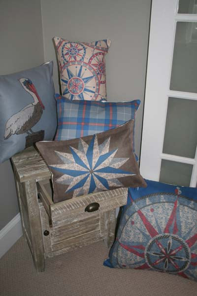 Rennie & Rose Exclusive Vintage Nautical- Antique Compass Pillows