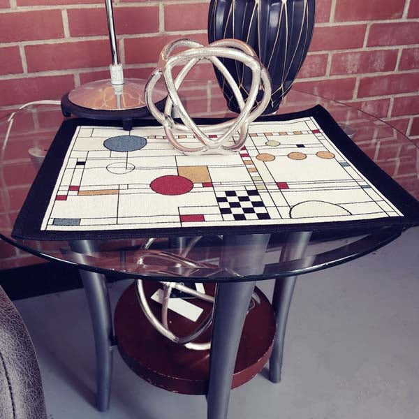 Rennie & Rose Exclusive Circle Study Placemat.  Also available in table runner and pillows.