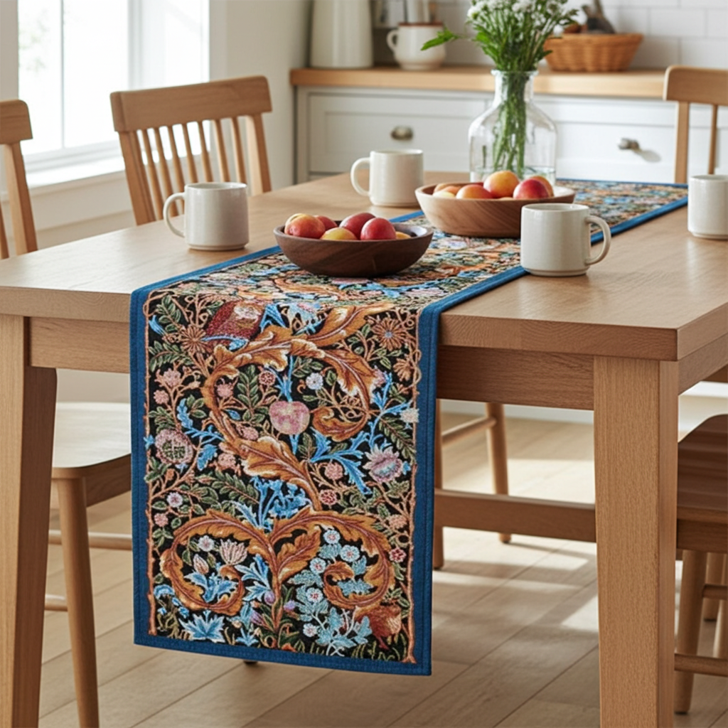 In the RENNIE &amp; ROSE tradition, we have lovingly adapted this quintessential Morris design for our woven home décor collections.