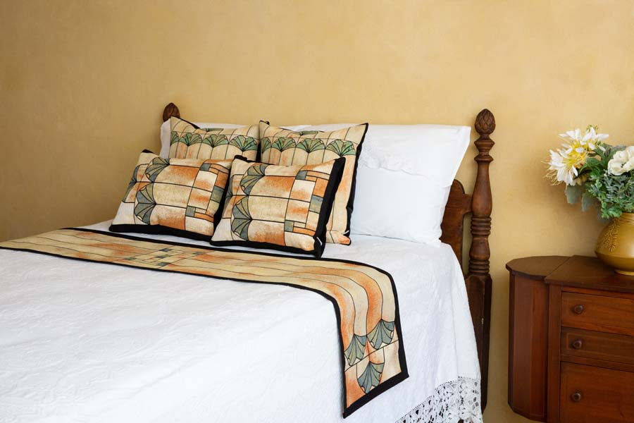 Rennie & Rose Charles Rennie MacIntosh Ginkgo Window Pillows and Table Runner