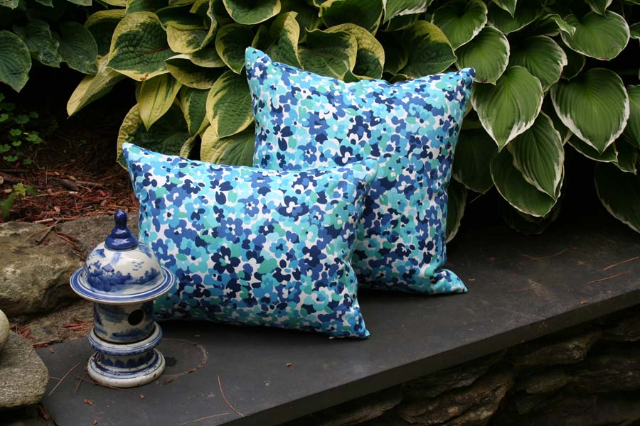 Rennie & Rose Flowerbed Indoor/Outdoor Pillows available in mult sizes