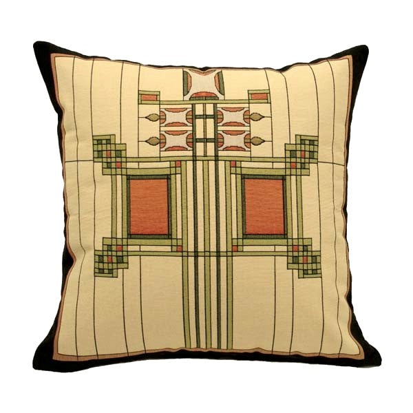 Rennie & Rose Exclusive Louis Sullivan Art Glass Window Pillow.  Also available in placemats and table runners.