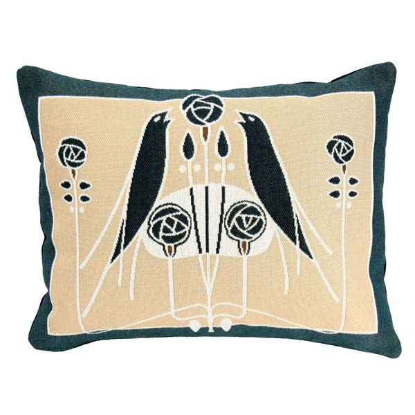 Birds of a Feather lumbar pillow.  Also available in a 20" square pillow