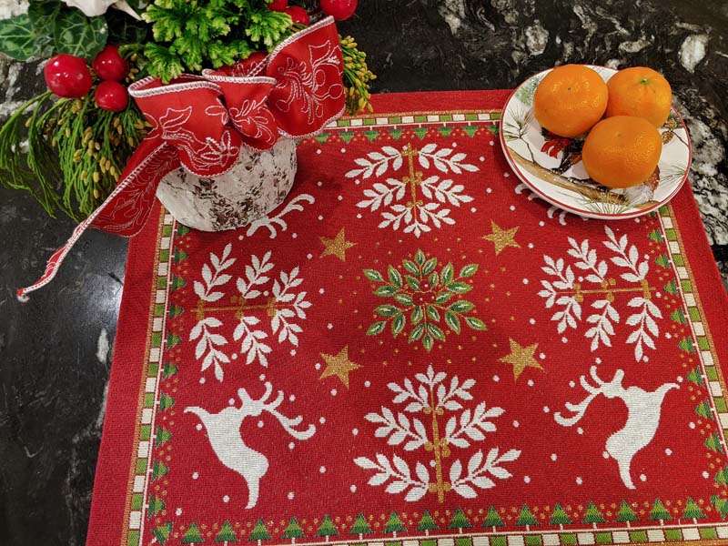 Our Christmas Cheer placemat by Rennie and Rose