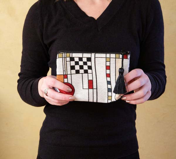 Jacquard woven Circle Study case designed by Lisa Rose for Rennie & Rose.