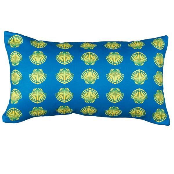 Fresh Nautical Scallop Stripe Pillow 