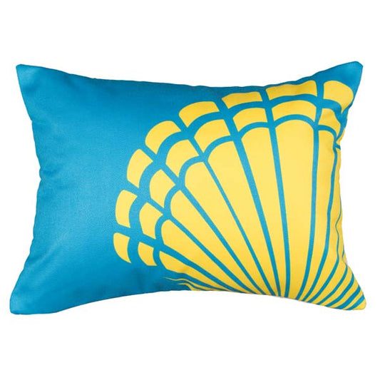 Fresh Nautical Offset Scallop Shell Pillow 