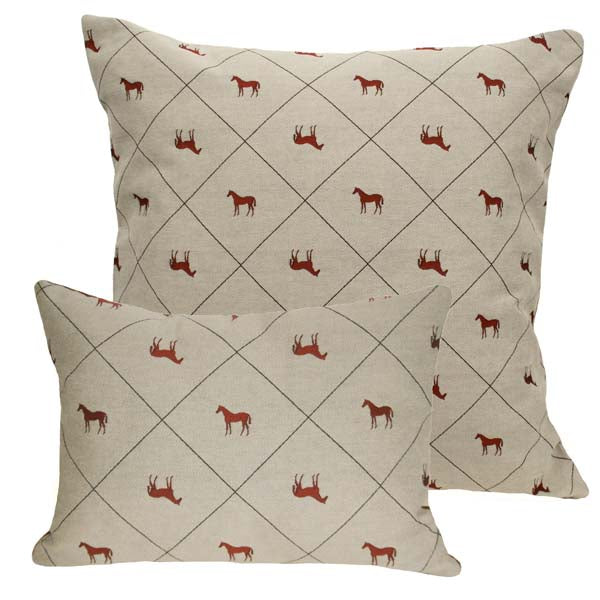 Rennie & Rose Exclusive Hallie the Horse Embroidered Pillows available in mult sizes