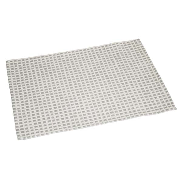 Linen-cotton placemat with timeless grid pattern, versatile for rustic or elegant table décor