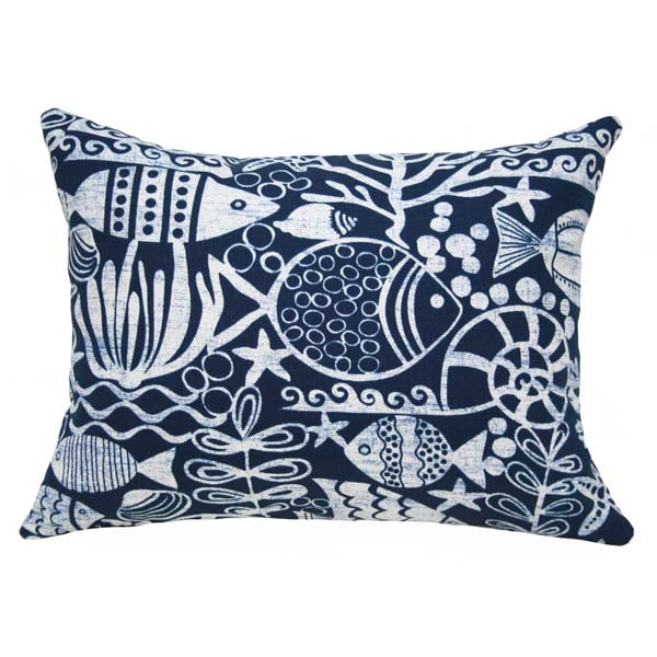 Rennie & Rose Sea Life Indoor/Outdoor lumbar Pillow.  Available in mult sizes.
