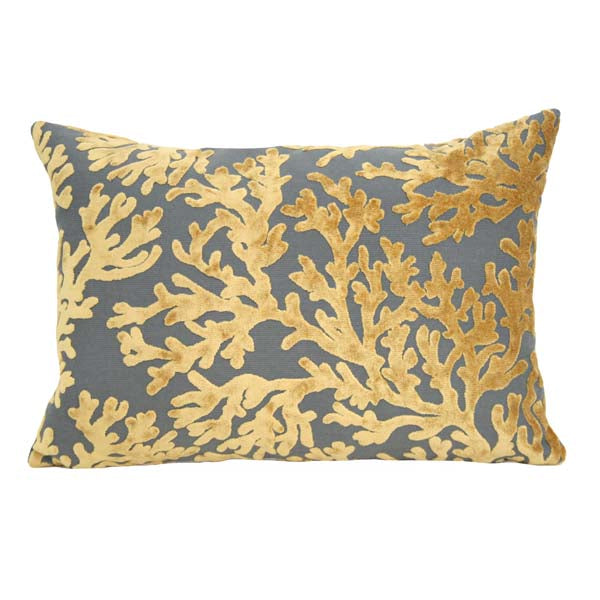 Luxurious coral velvet pillow featuring a textured coral-inspired design. Adds coastal elegance and a soft, stylish accent to sofas, chairs, or beds