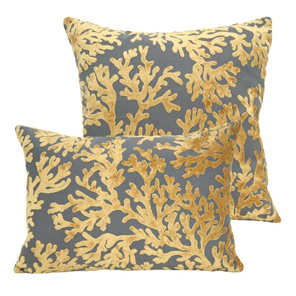 Luxurious coral velvet pillow featuring a textured coral-inspired design. Adds coastal elegance and a soft, stylish accent to sofas, chairs, or beds