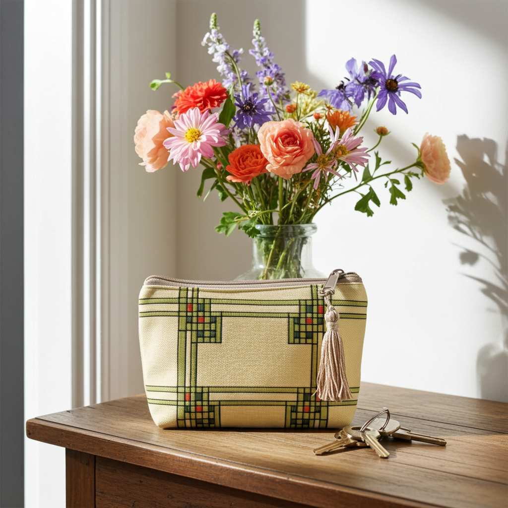 Louis Sullivan Art Glass Window- Zip Accessories- Detail 1