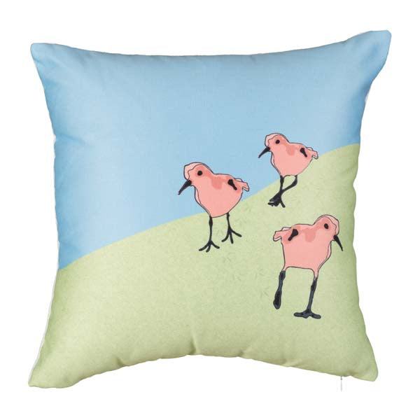Rennie & Rose Exclusive Coastal Pillow in The Piper Sisters Indoor/Outdoor with zip closure
