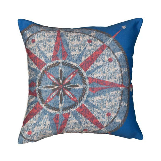 Rennie & Rose Exclusive Vintage Nautical Ye Olde Compass Rose Pillow
