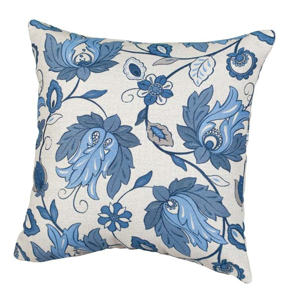 Rennie & Rose Woodmere Blue Floral Pillow available in mult sizes
