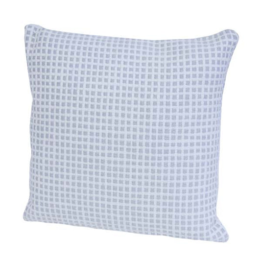 Rennie & Rose Protege Grid Linen Gray pillow, available in mult sizes with zip closure