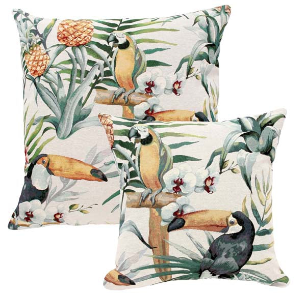 Rennie & Rose Tropical Birds & Foliage Pillows 