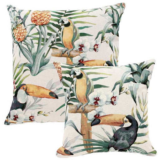 Rennie & Rose Tropical Birds & Foliage Pillows 