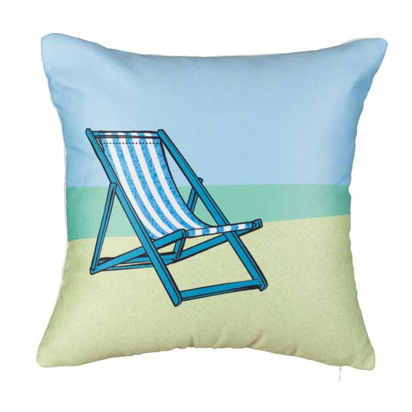 Rennie and Rose Coastal Chill Out Beach Chair Pillow available in 2 sizes