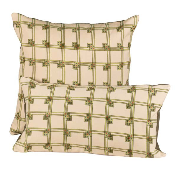 Rennie & Rose Louis Sullivan Art Glass Window Pillow