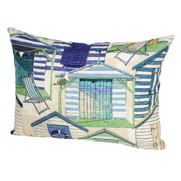 Rennie & Rose Beach Huts Pillows - 12" x 16" pillow available in mult sizes