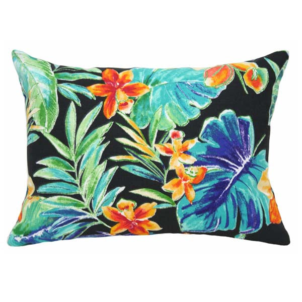 Rennie & Rose Tropical Flora Indoor/Outdoor 12 x 18 in Pillow