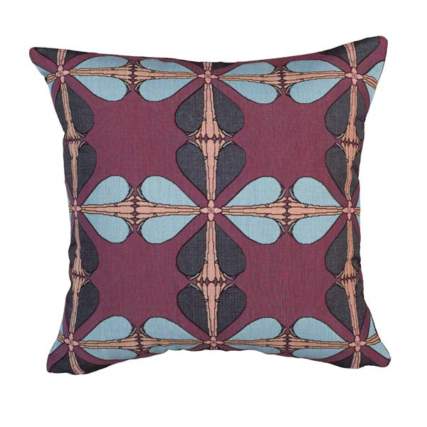 Art Nouveau Floral Window Pillows- Flower Bulb- Vineyard - 18" Square image