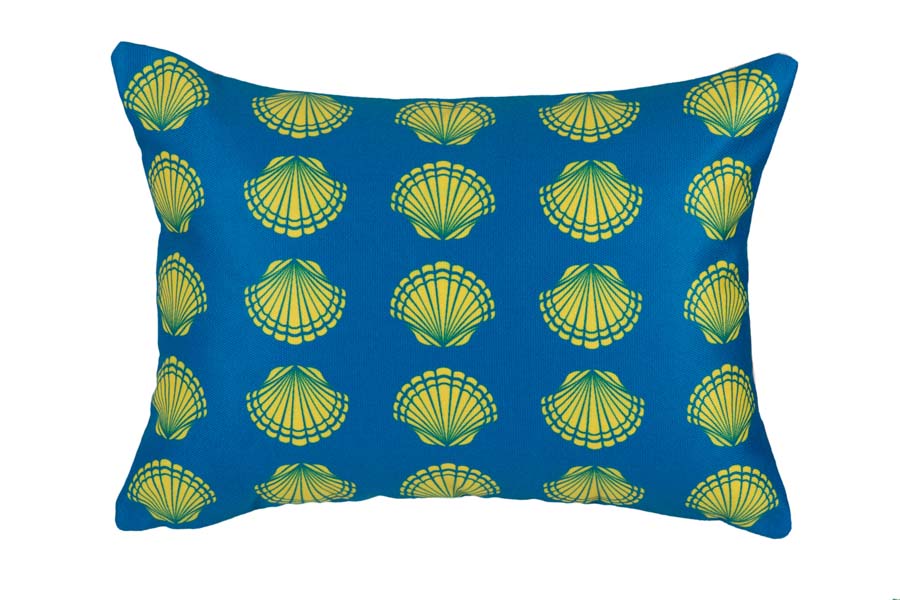 Fresh Nautical- Scallop Stripe Pillow - 12" x 16" image