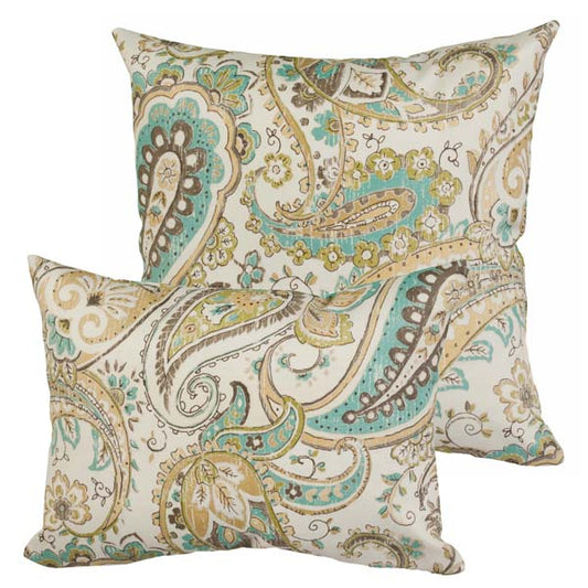 Hadia Paisley Pillow - Mineral image 0